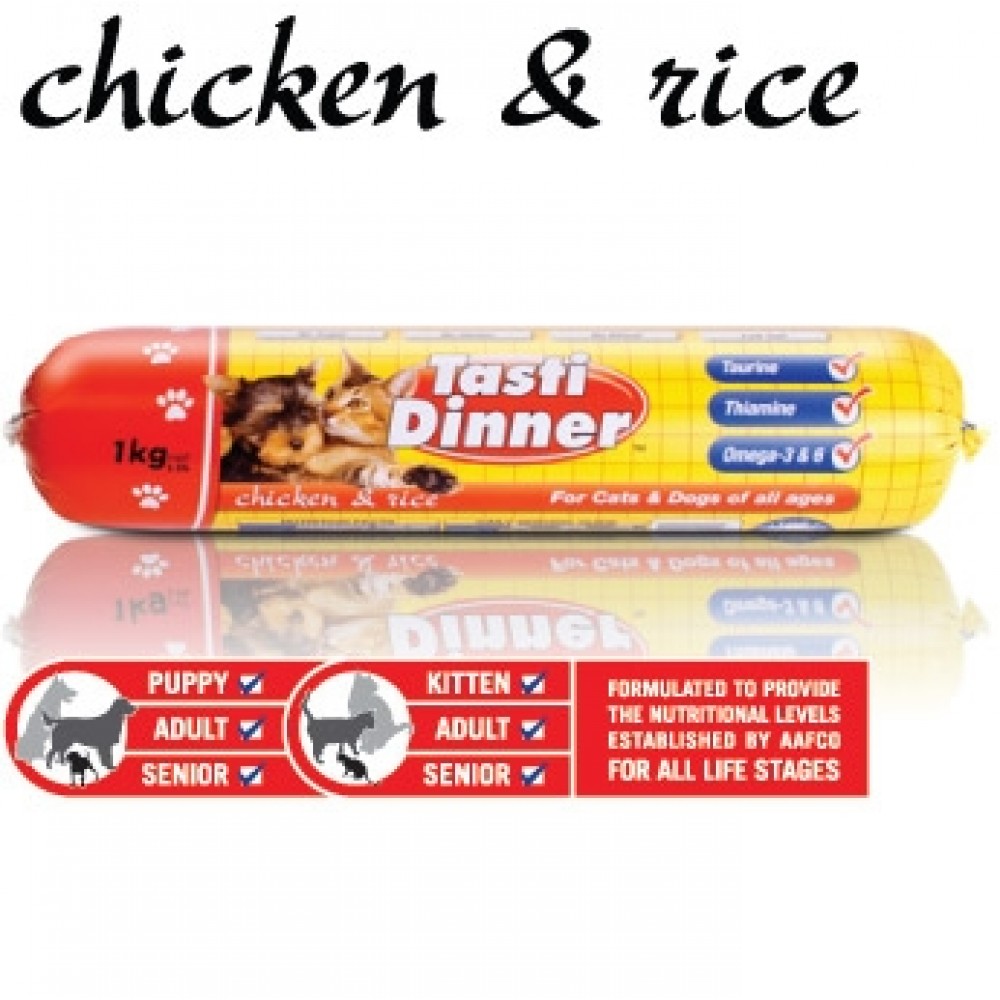 Tasti Dinner Chicken & Rice (Chicken + Lamb + Omega-3)
